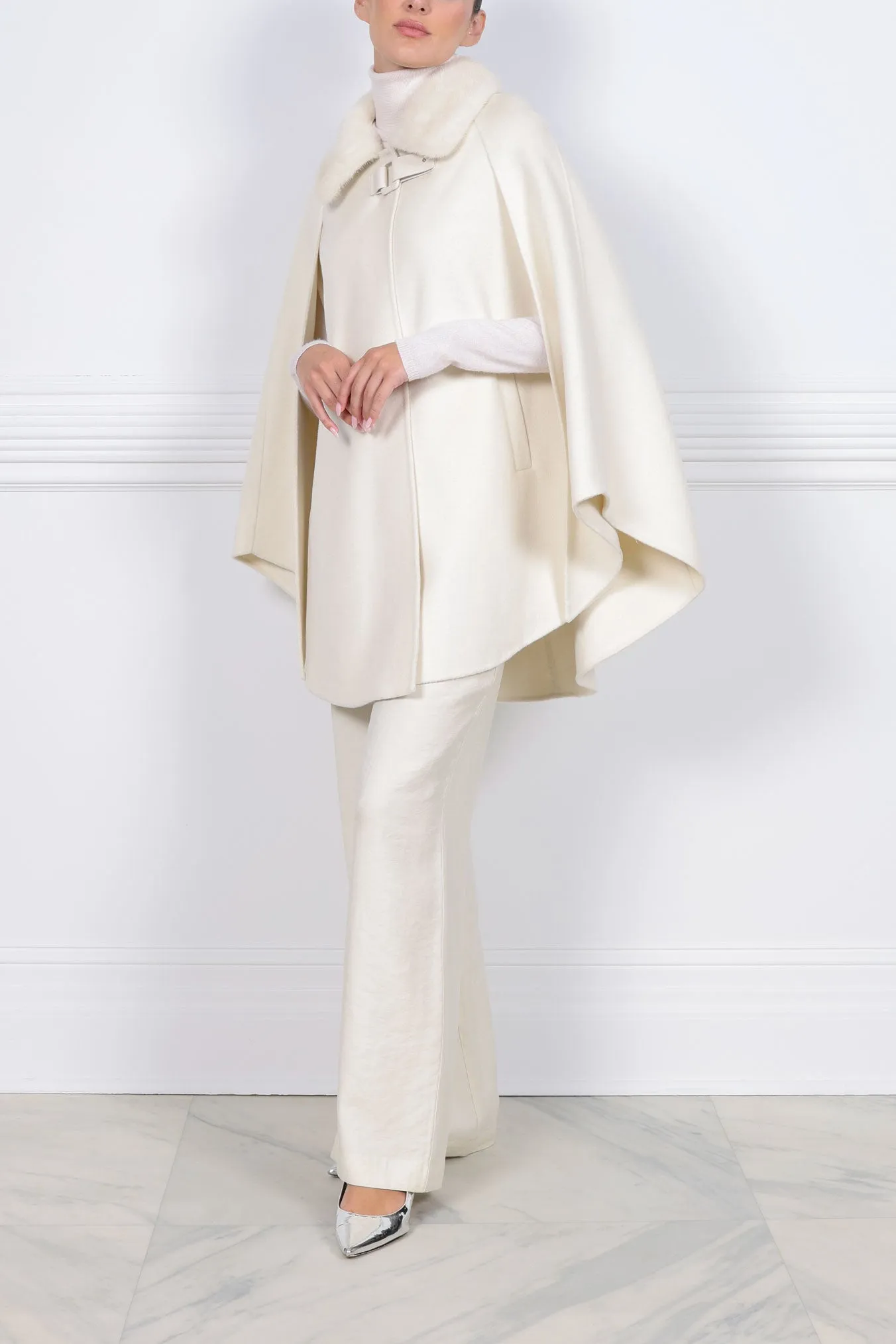 The Evelyn Cape with Mink Collar