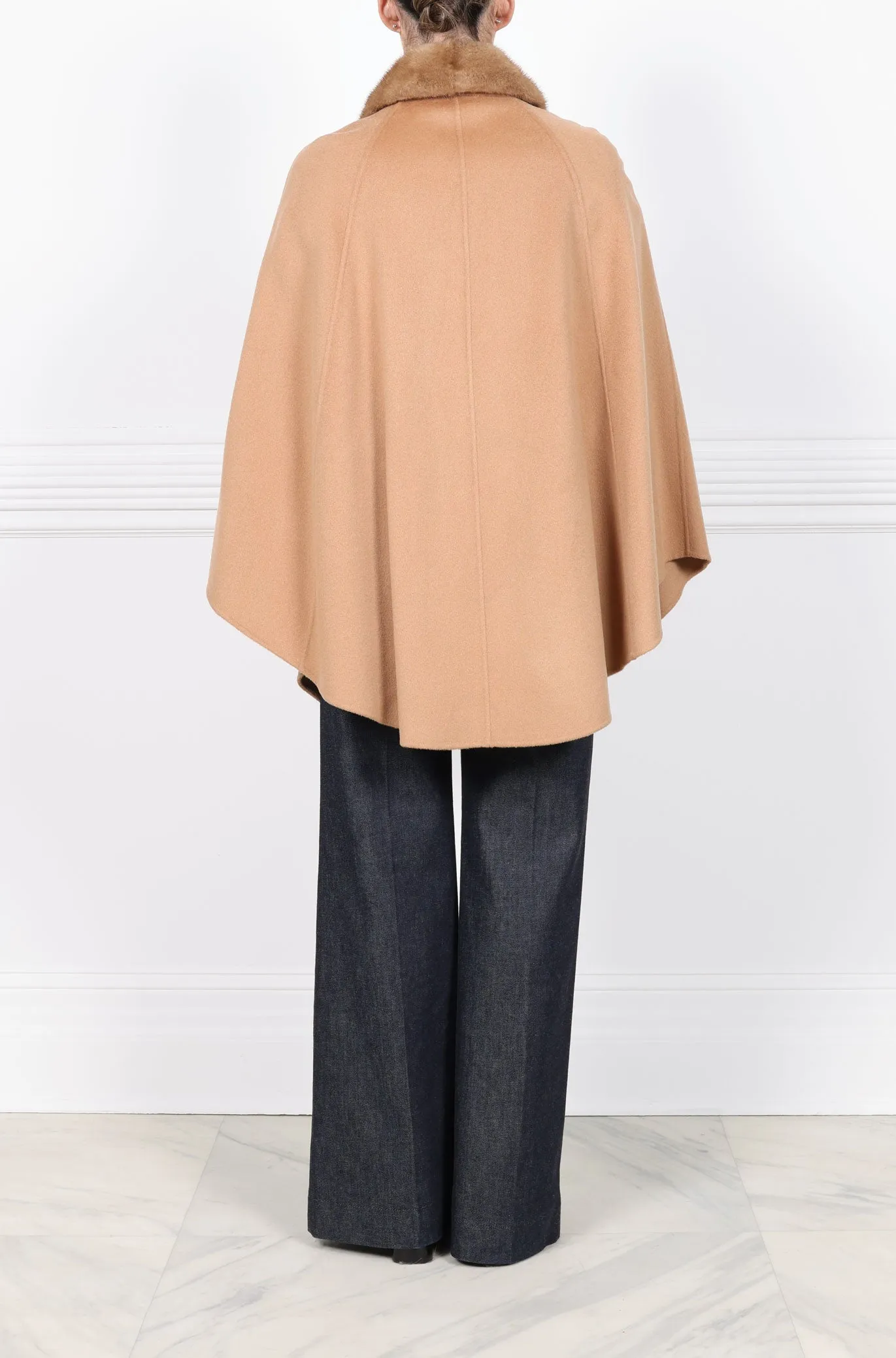 The Evelyn Cape with Mink Collar