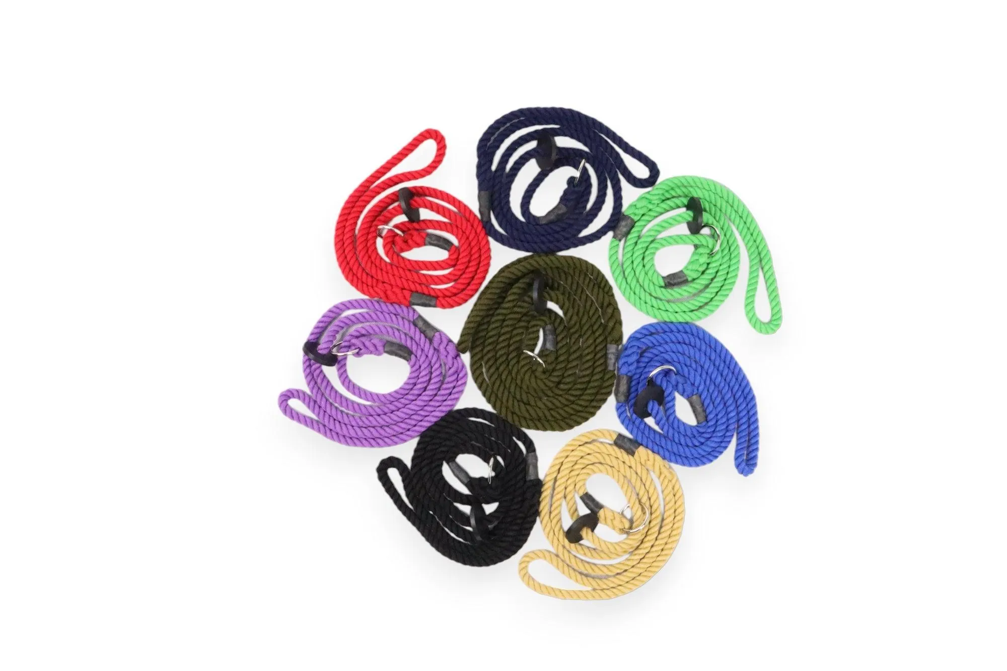 Thin Rope Slip Lead - Soft Rope Slip Lead for Dogs - Hand Spliced 9mm Rope - Handmade in England