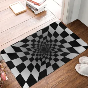 Trippy Rug Optical Illusion Worm Hole 3D Rug Carpet Doormat Non-slip - Jennyhome