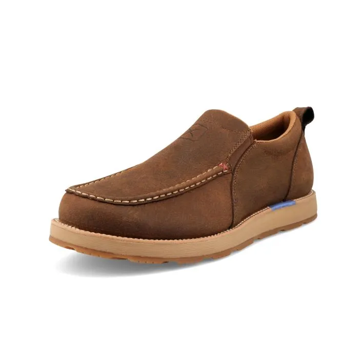 TWISTED X (MCAX004) MEN'S WEDGE SOLE LOW TOP SLIP-ON -TAWNY BROWN