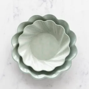 Wavy Eco Sage Plates