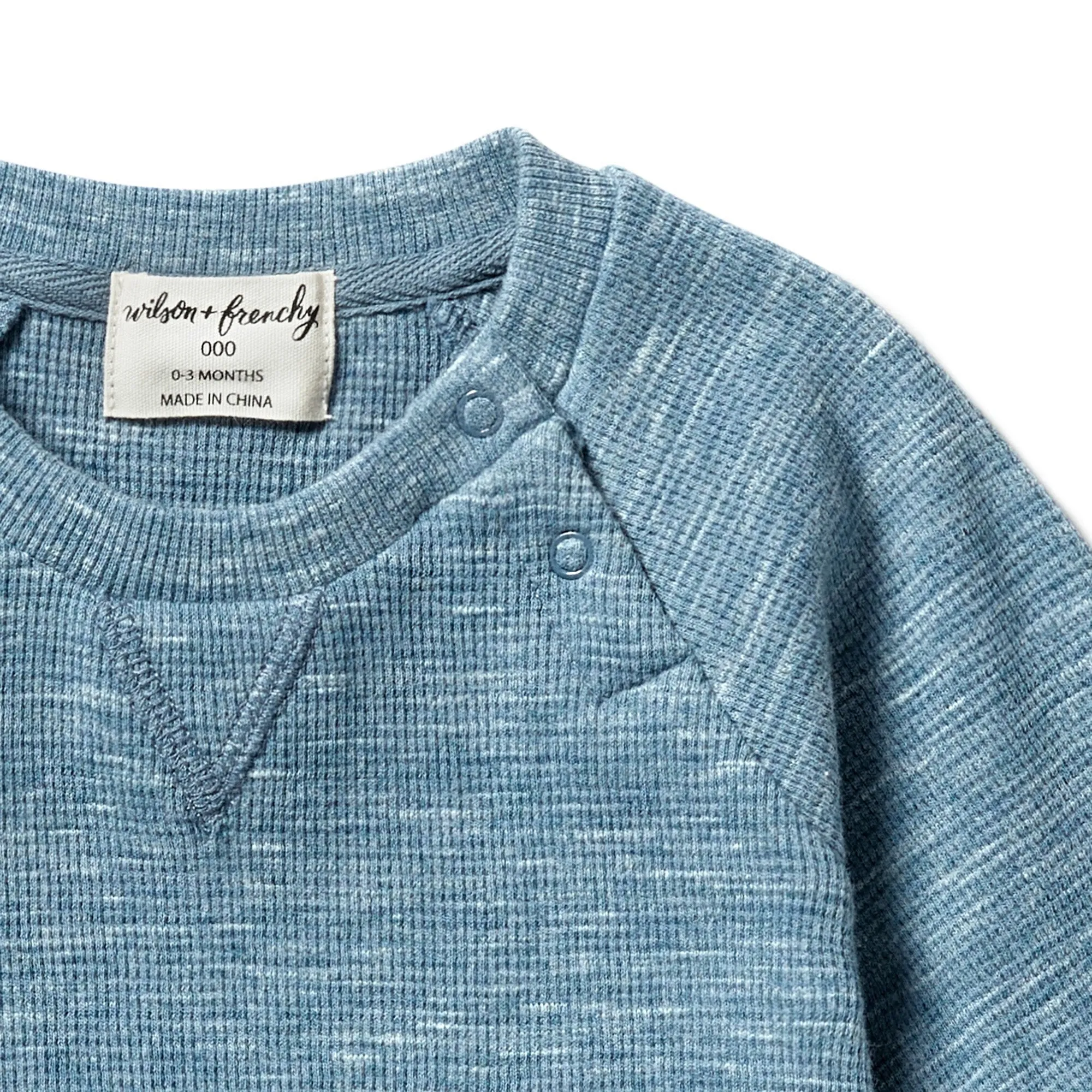 WILSON & FRENCHY WAFFLE SWEAT BLUESTONE