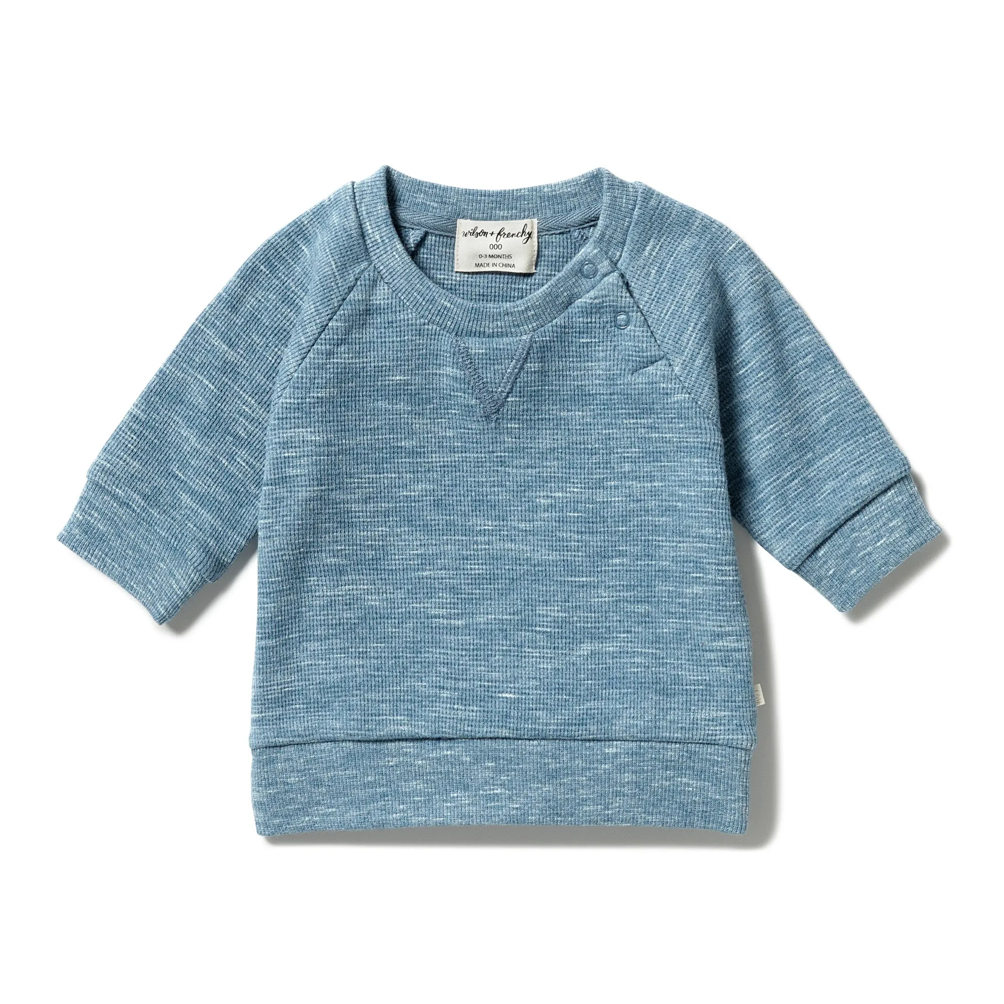 WILSON & FRENCHY WAFFLE SWEAT BLUESTONE