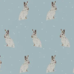 Winter White Hares Wrapping Paper Sheet