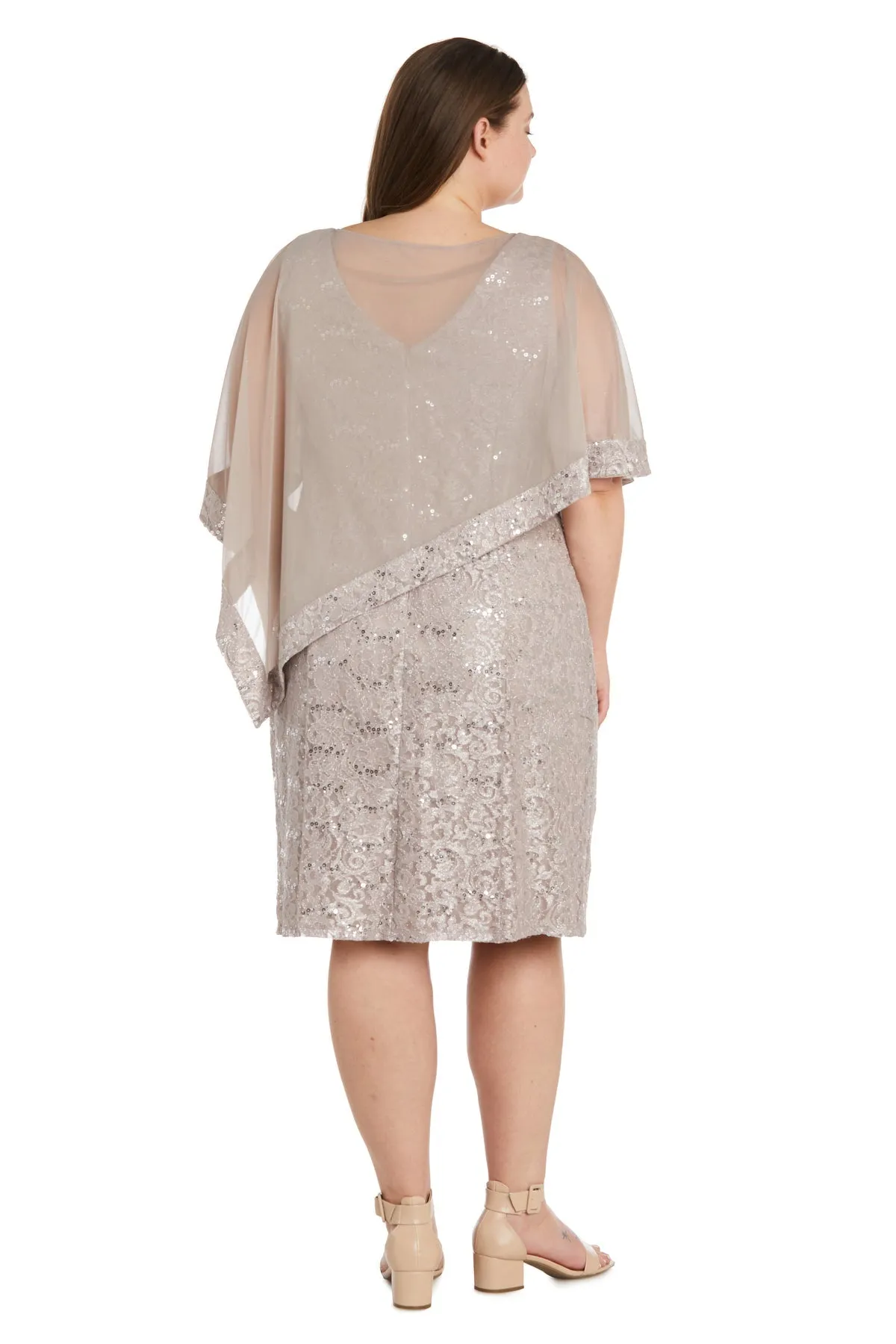 Women Plus Size Unique Asymmetrical Lace Poncho Dress