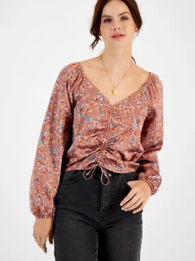 Women's Floral Top,Rose Gold