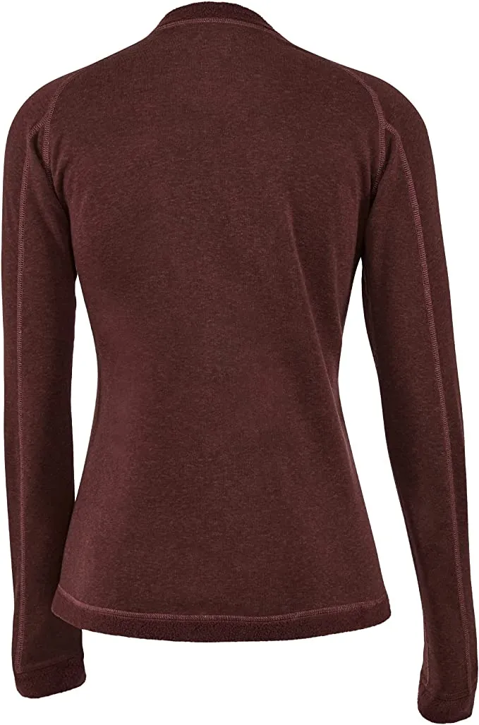 Women's Force Heavyweight Synthetic Wool-Blend Fleece Base Layer Crewneck Top