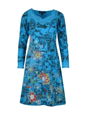 womens-long-sleeve-dress-with-floral-embroidery-and-all-over-print-design