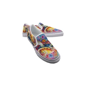 Women's Slip On Sneakers colorful turtle print