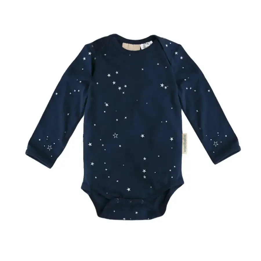 Woolbabe Long Sleeve Bodysuit - Tekapo Stars